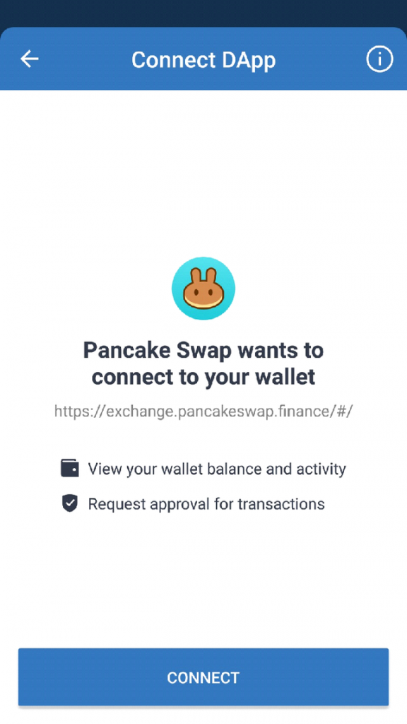 Kết nối ví Trust Wallet với Pancakeswap
