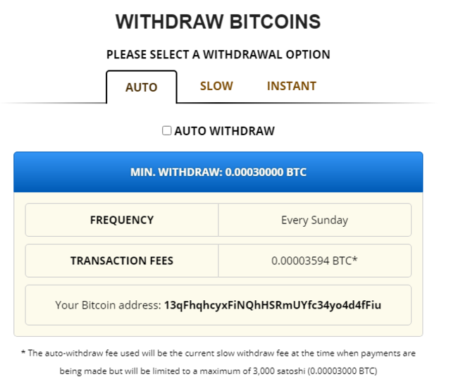 WITH DRAW BITCOIN